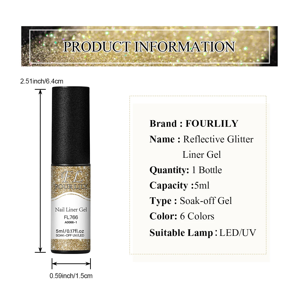 Reflective Glitter Liner Gel