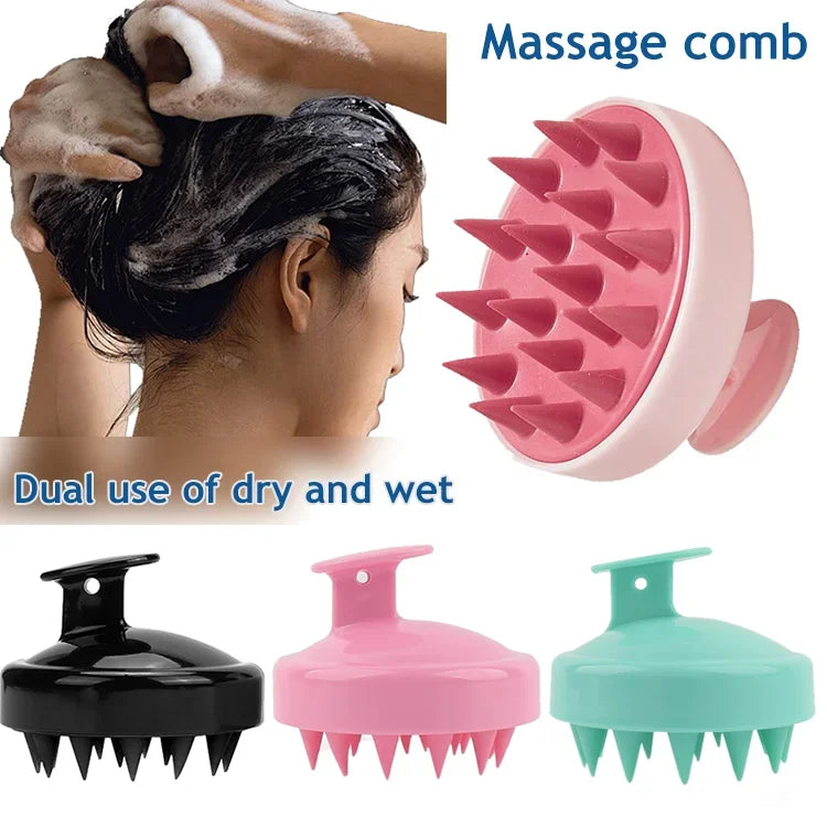 2-in-1 Silicone Scalp Massager & Shampoo Brush