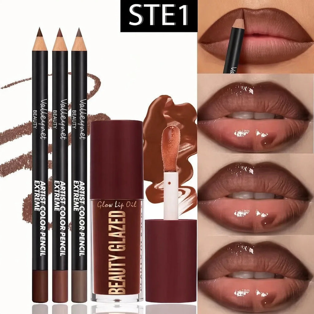4-Piece Lip Liner & Lip Gloss Set