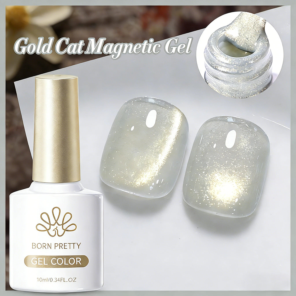 Black Glass Cat Eye Gel Polish