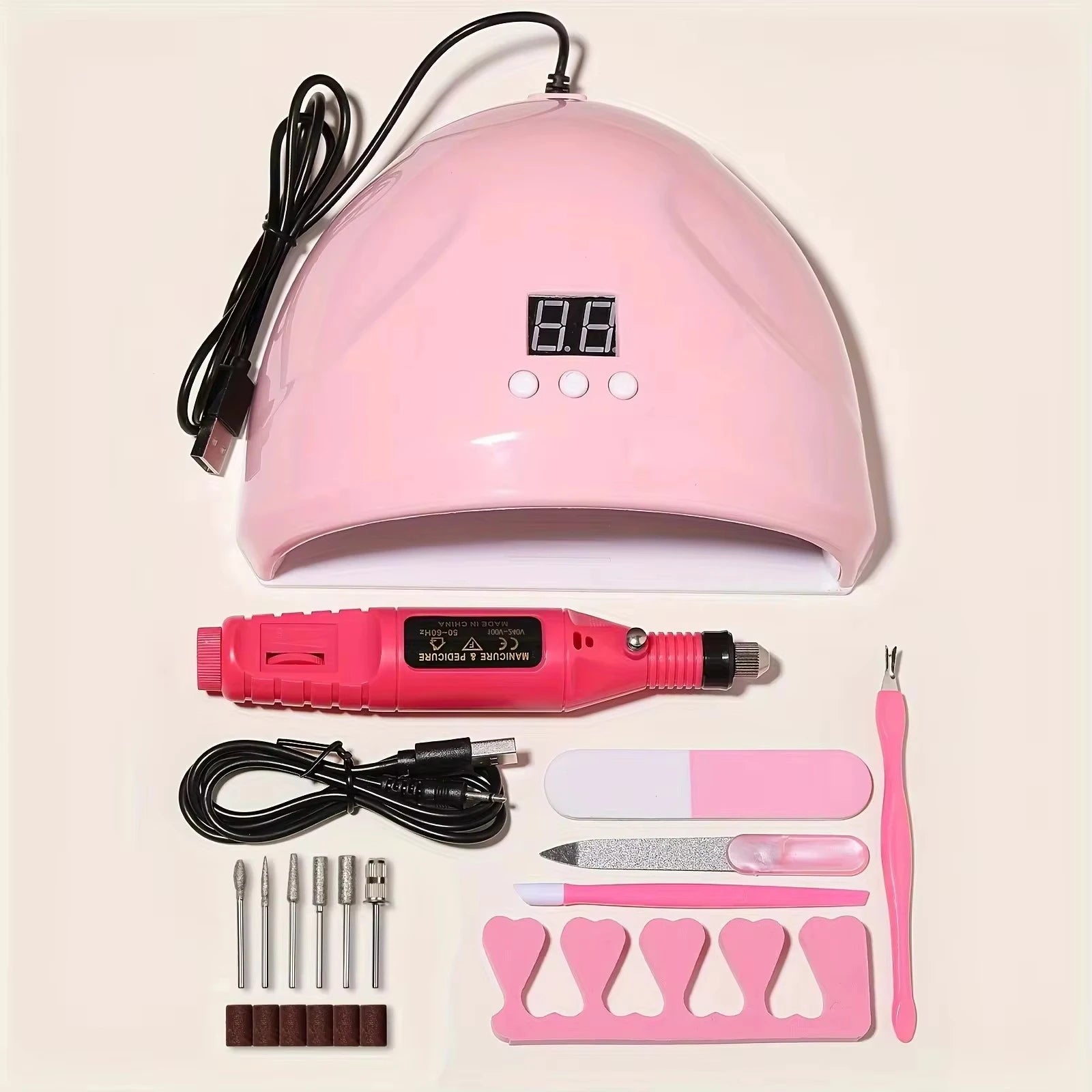 Electric Nail Drill & UV LED Nail Lamp Kit
