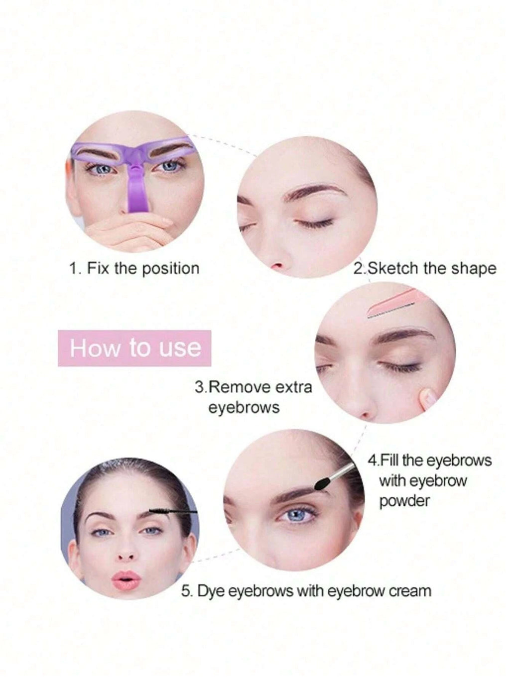 Reusable Eyebrow Stencil Kit