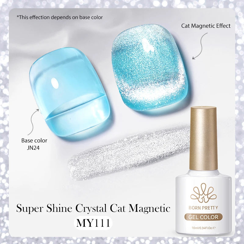 Black Glass Cat Eye Gel Polish