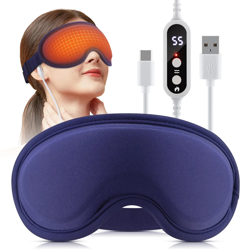 Electric Heated Eye Massager with 3D Vibration