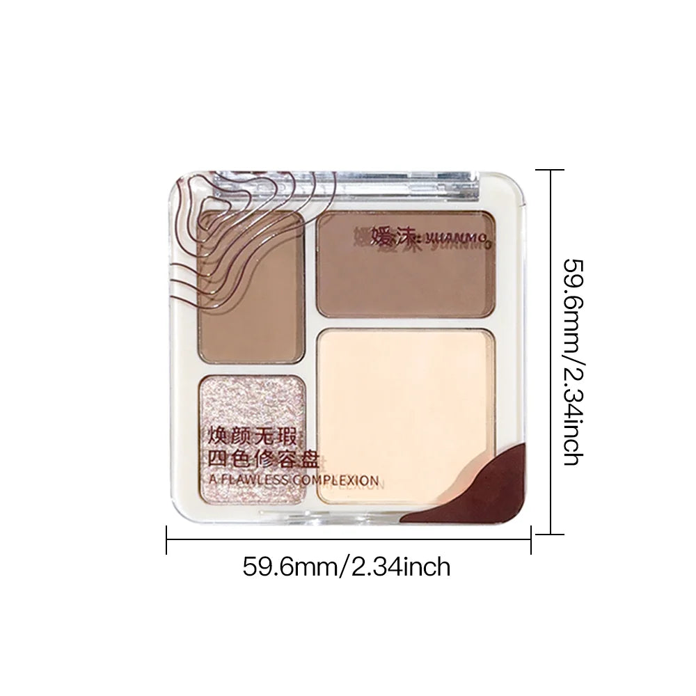 4-Color Highlighter & Contour Palette