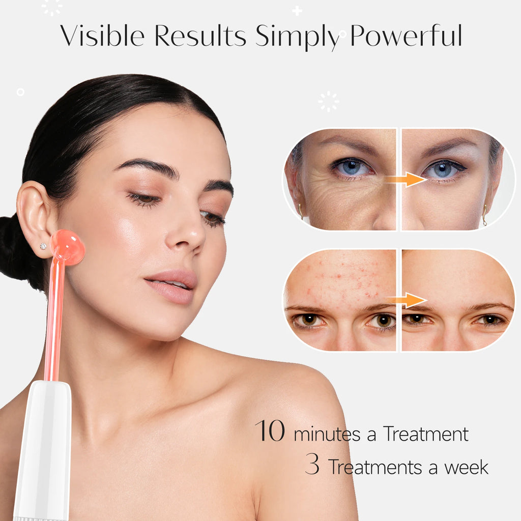 High Frequency Glass Electrode Facial Wand