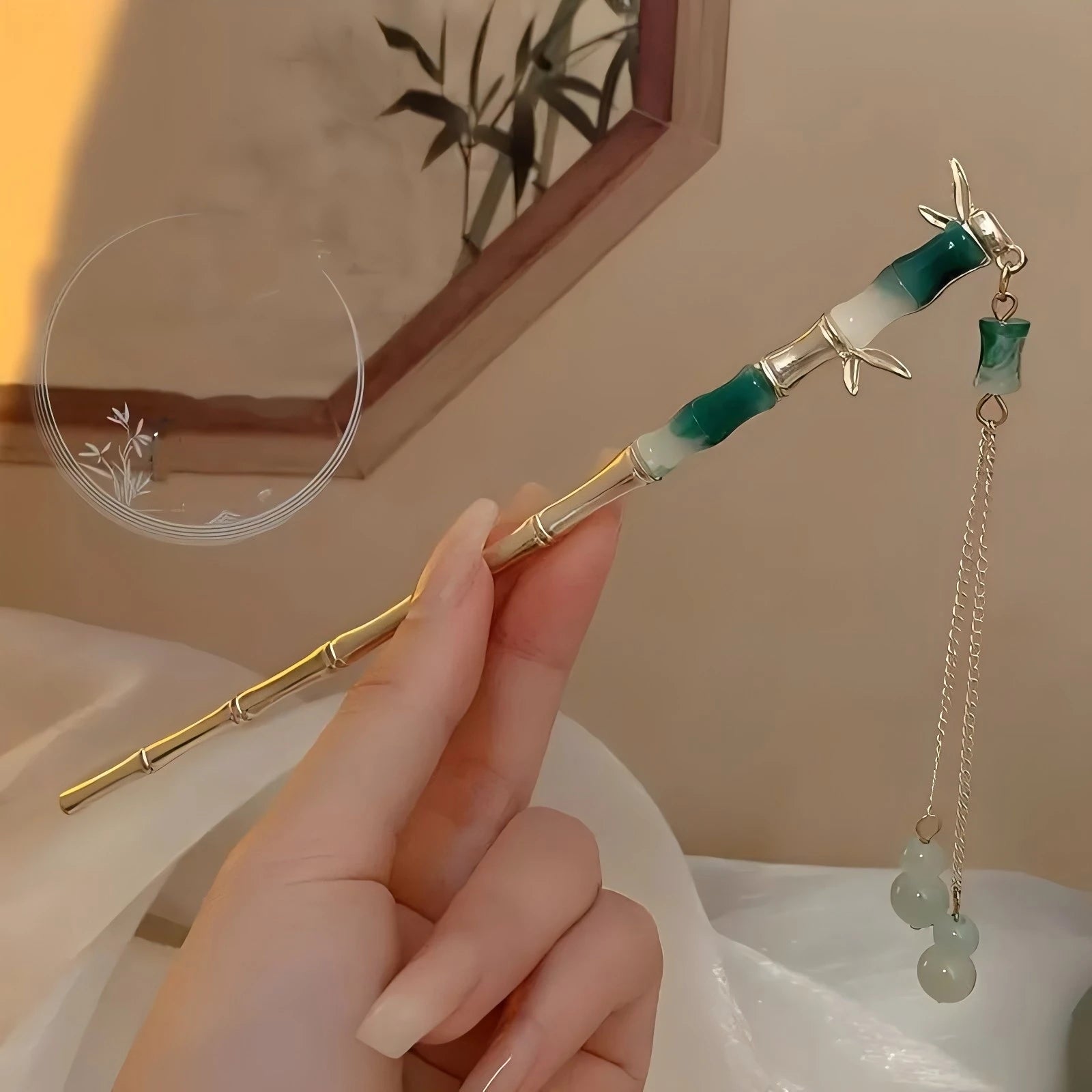 Floral Tassel Hair Stick
