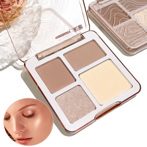 4-Color Highlighter & Contour Palette