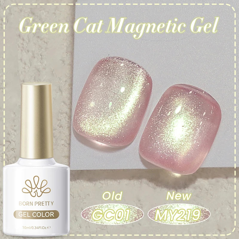 Black Glass Cat Eye Gel Polish