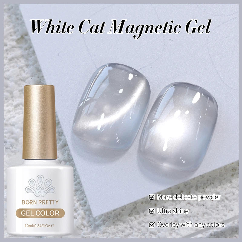 Black Glass Cat Eye Gel Polish