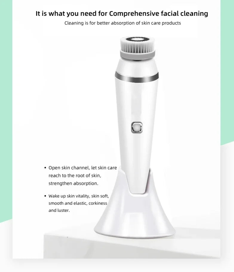 4-in-1 Waterproof Facial Cleansing Brush