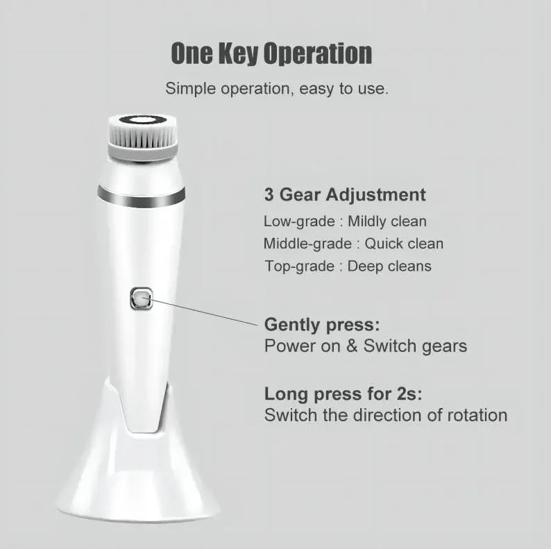 4-in-1 Waterproof Facial Cleansing Brush
