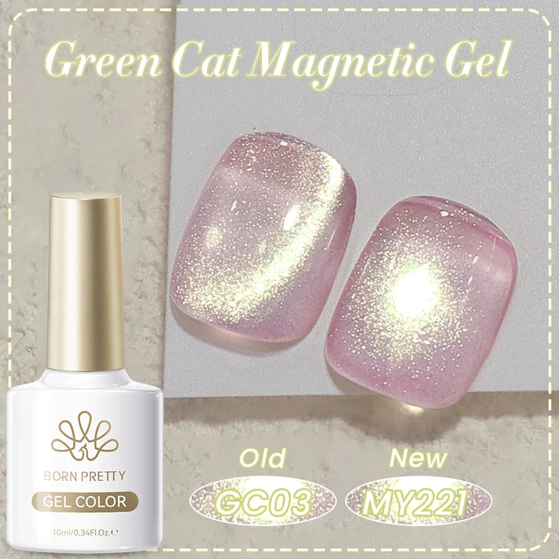 Black Glass Cat Eye Gel Polish