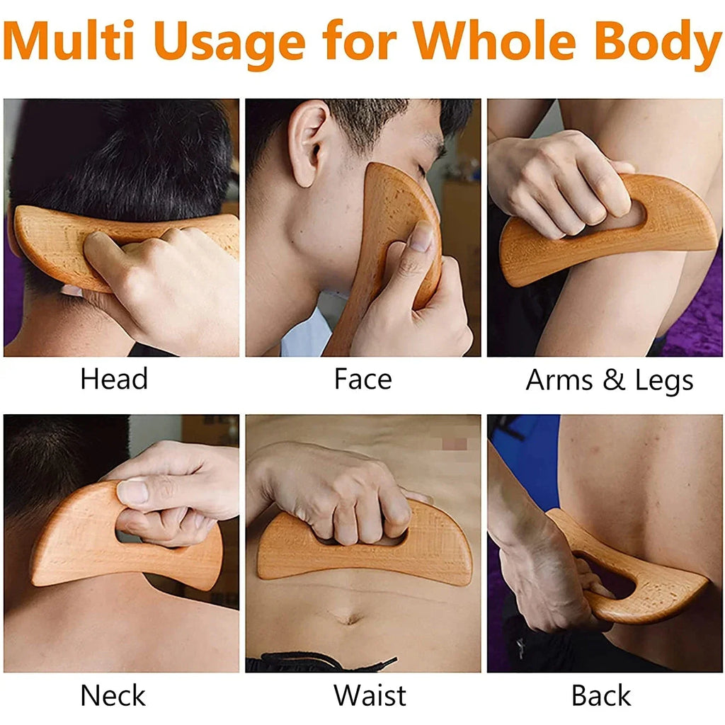Wooden Body Massage & Gua Sha Tool