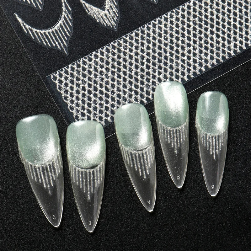 Reflective Glitter Nail Art Stickers