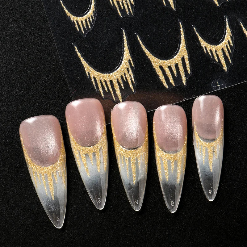 Reflective Glitter Nail Art Stickers