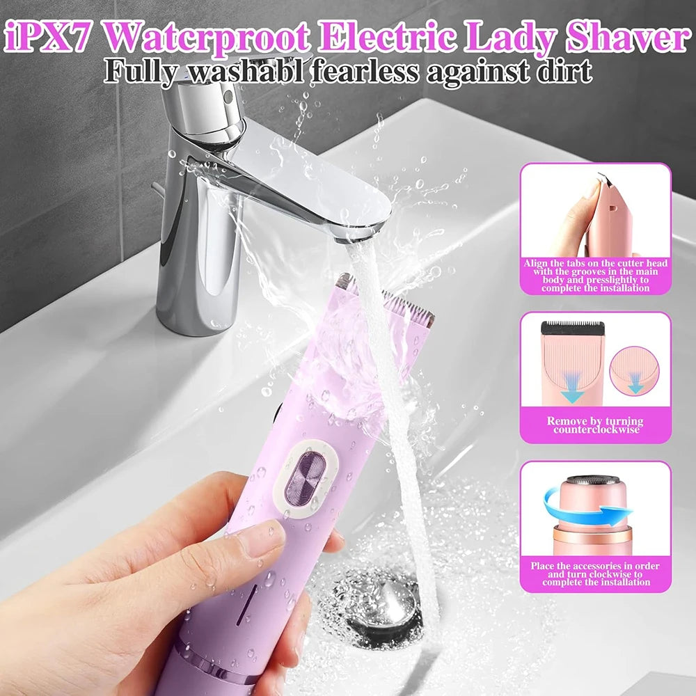 Dual-Head Electric Women's Body Trimmer