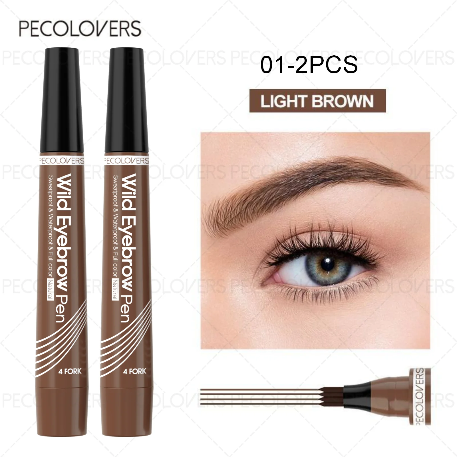 4-Fork Tip Eyebrow Pen