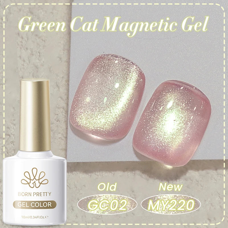 Black Glass Cat Eye Gel Polish