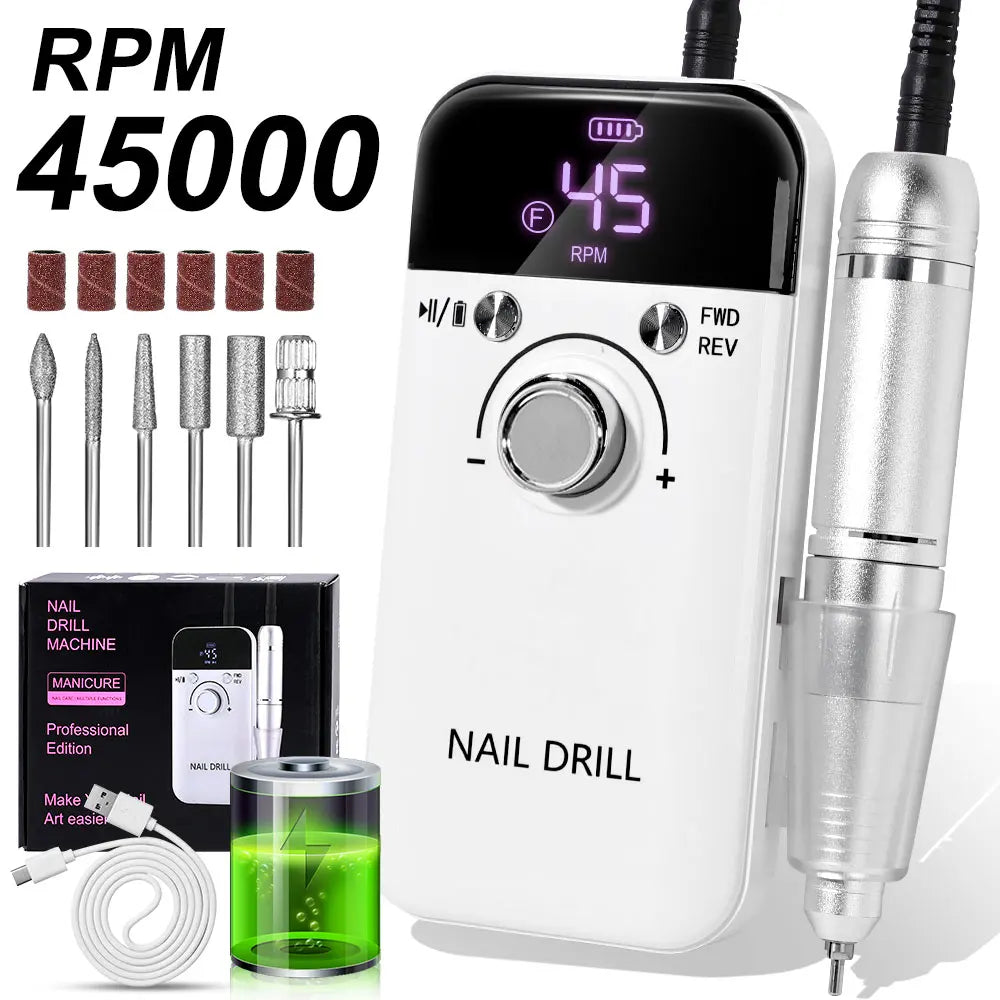 Professional Rechargeable Electric Nail Drill
