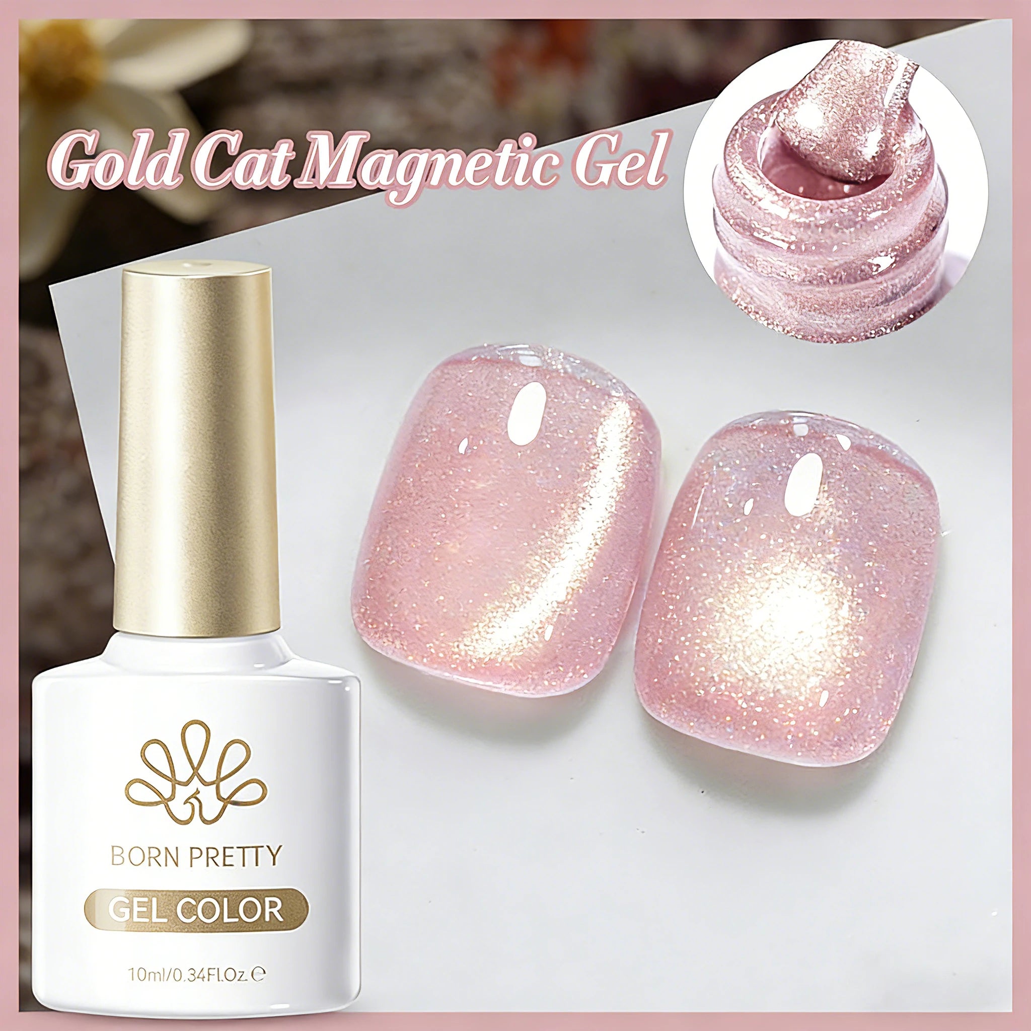 Black Glass Cat Eye Gel Polish