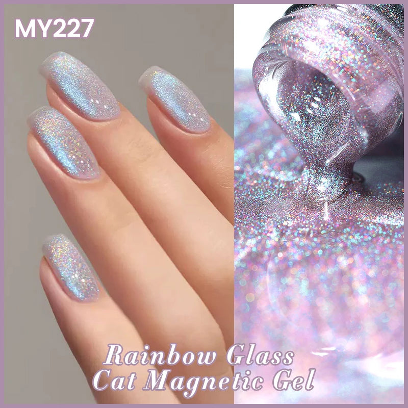 Black Glass Cat Eye Gel Polish