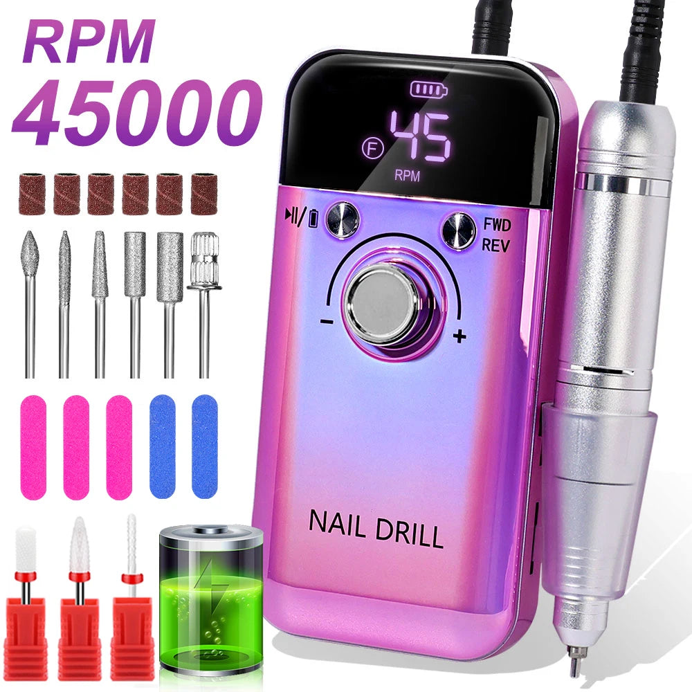 Professional Rechargeable Electric Nail Drill