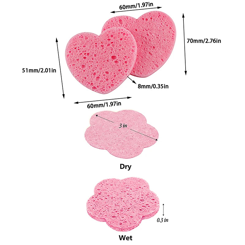 Heart & Flower Compressed Cleansing Sponge Set