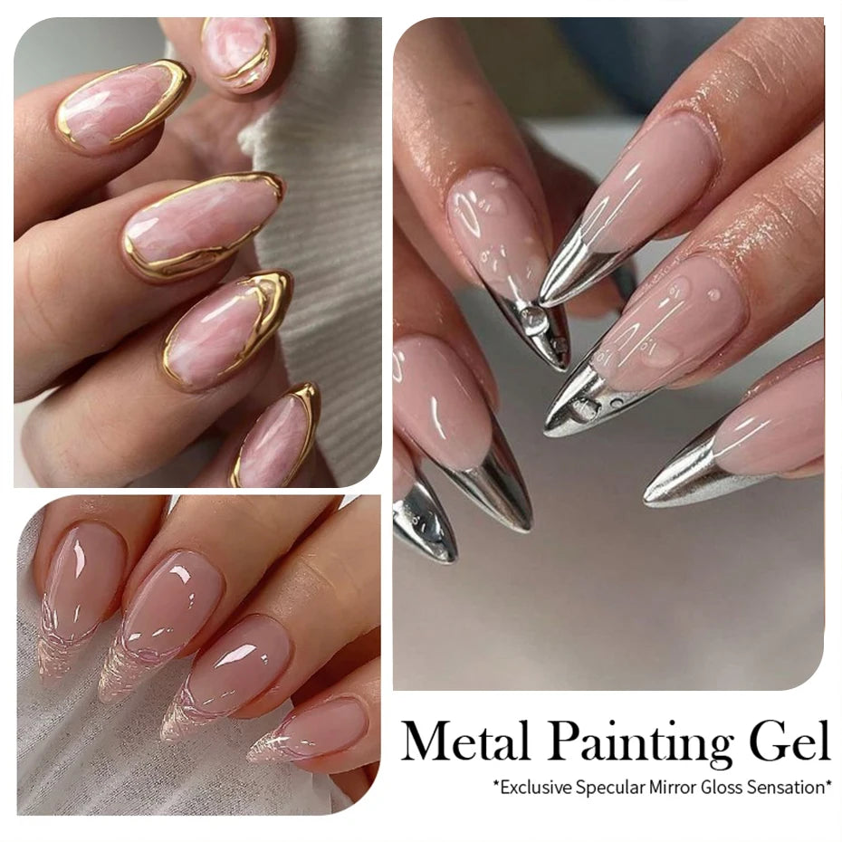 Metallic Nail Art Painting Gel