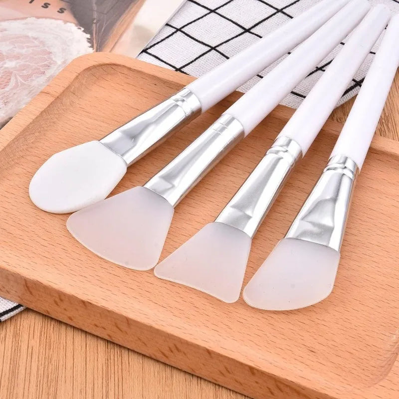 4-Piece Silicone Facial Mask Brush Set