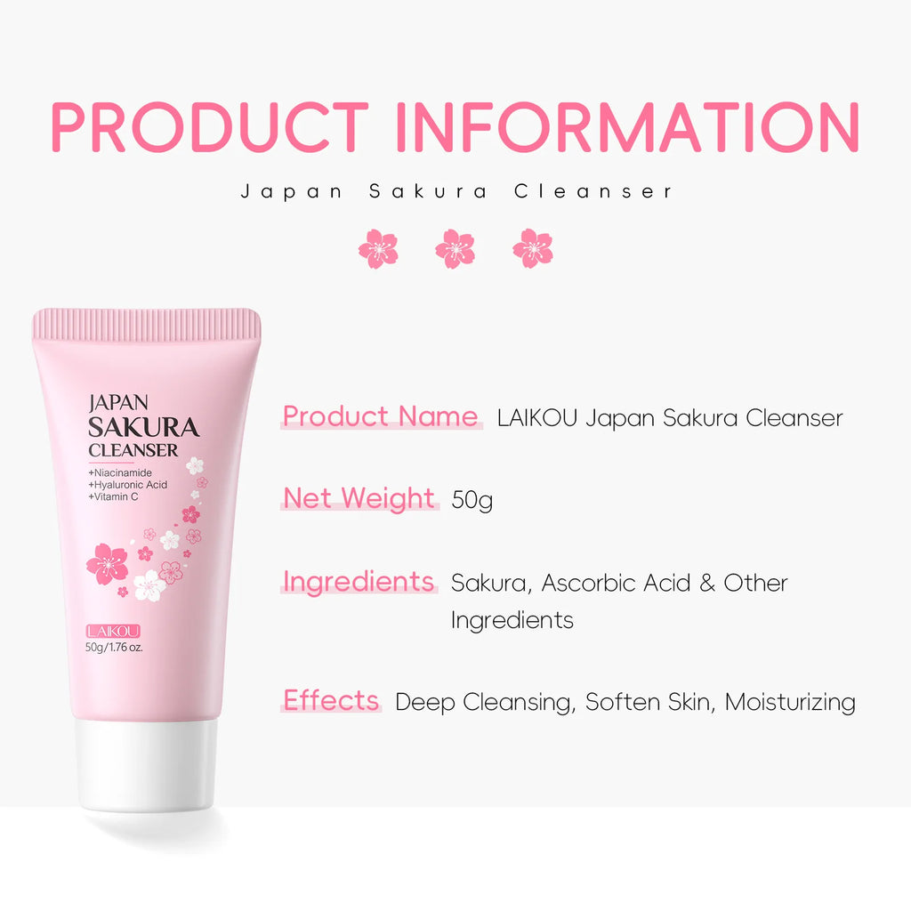 Sakura Brightening Facial Cleanser (50g)