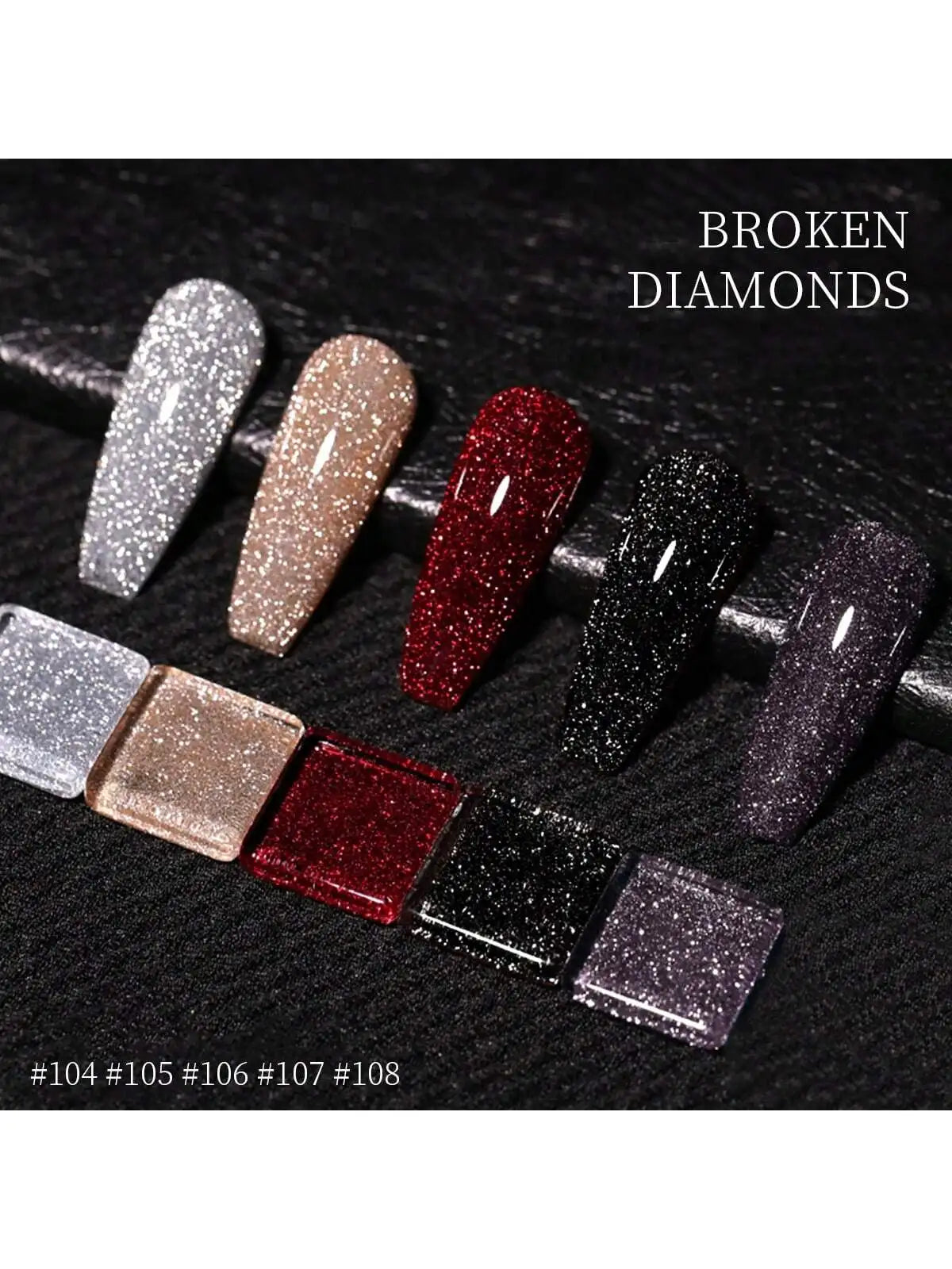 Broken Diamond Glitter Gel Polish
