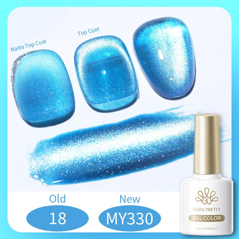 Black Glass Cat Eye Gel Polish