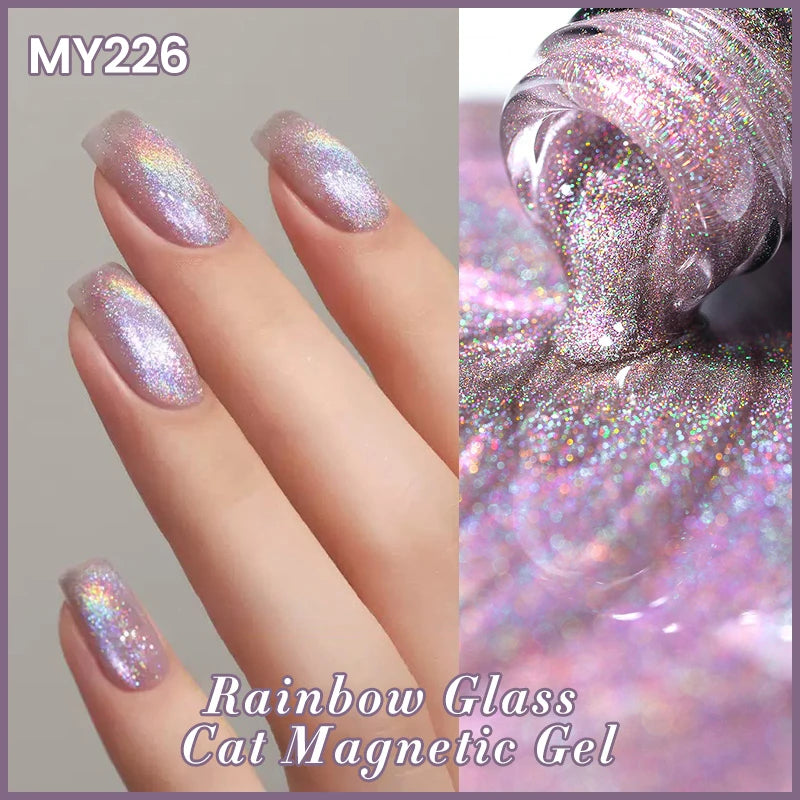 Black Glass Cat Eye Gel Polish