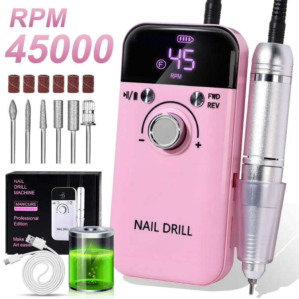 Professional Rechargeable Electric Nail Drill