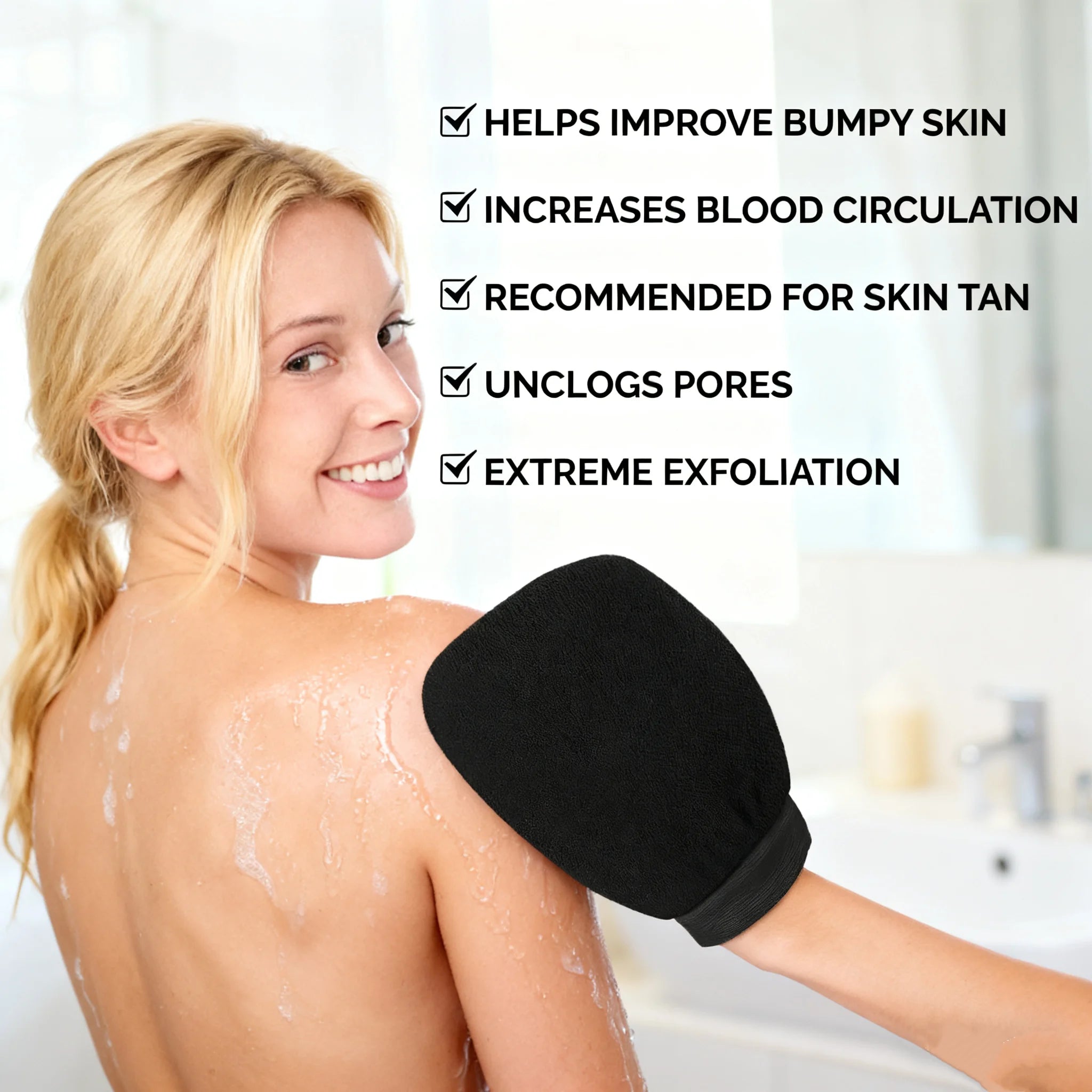 Exfoliating Bath & Shower Glove for Face & Body