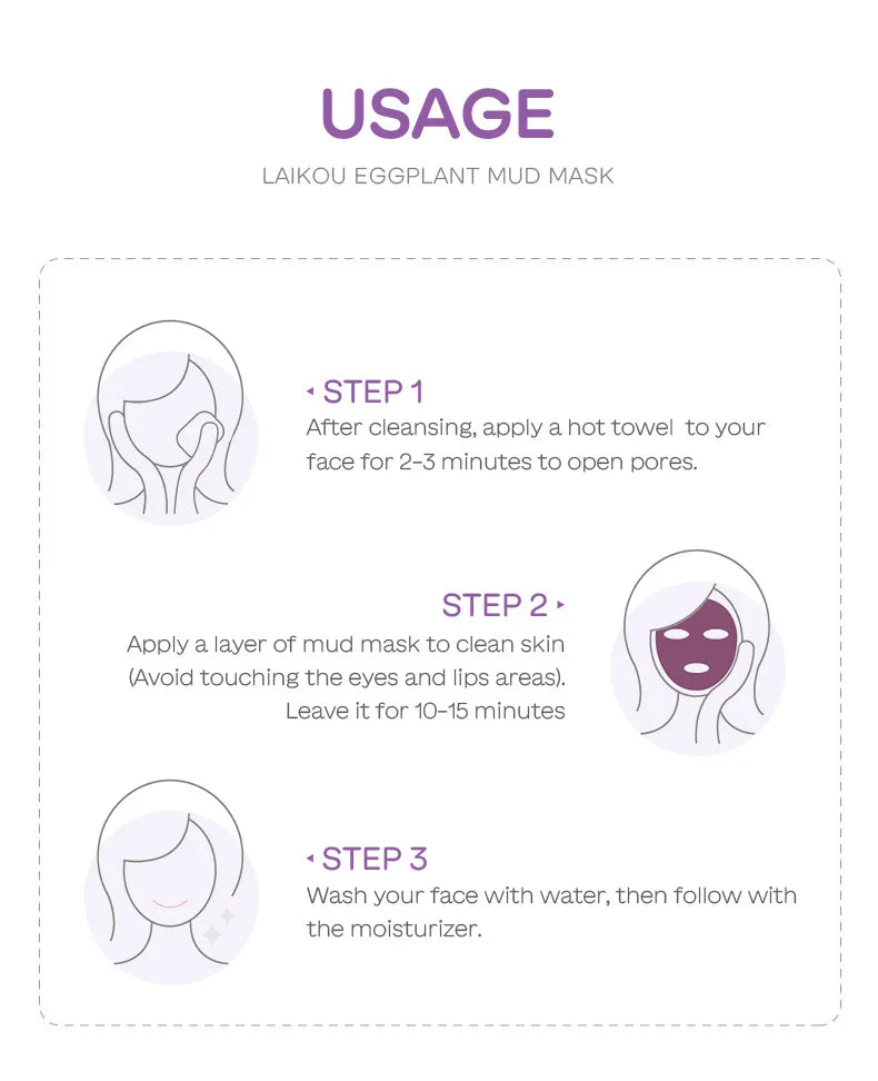 Eggplant Purifying Clay Face Mask Set (5-Pack)