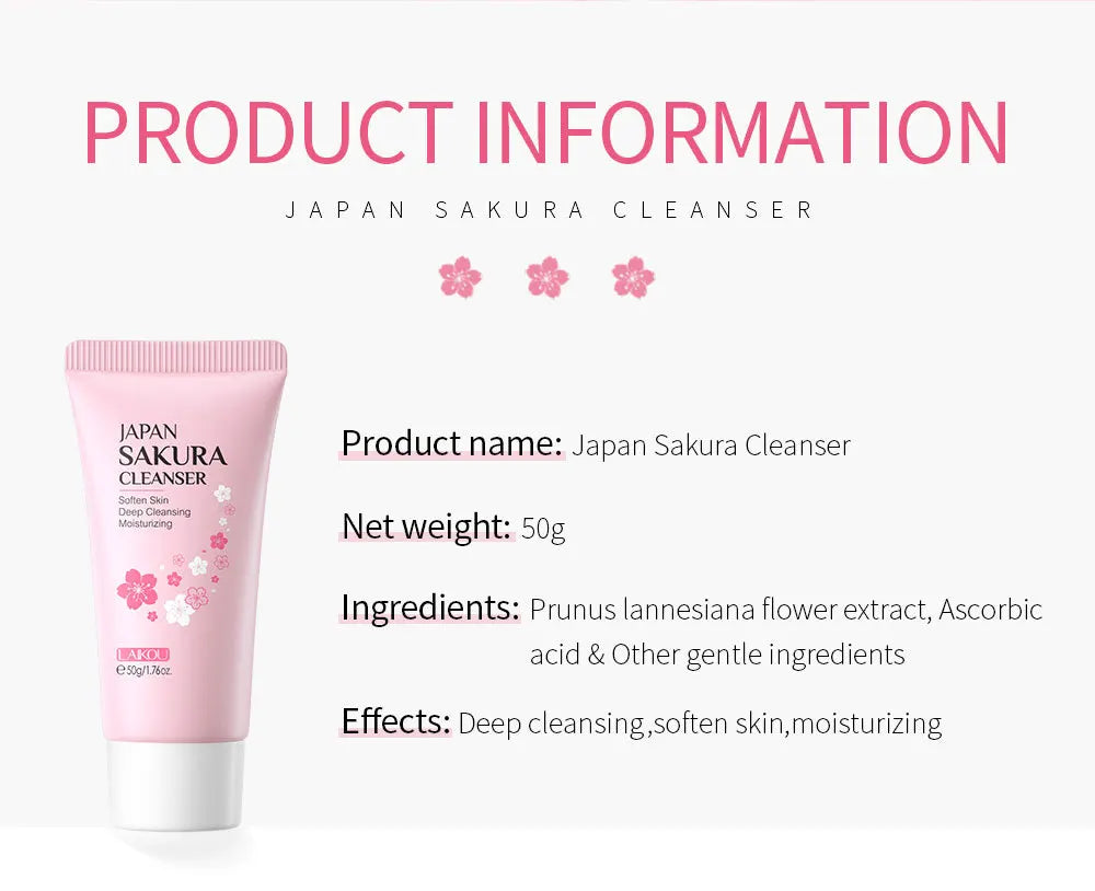 Sakura Brightening Facial Cleanser (50g)